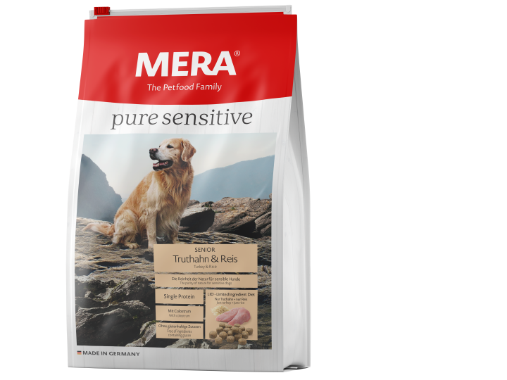 MERA Hunde-Trockenfutter Pure Sensitive Senior Truthahn+Reis